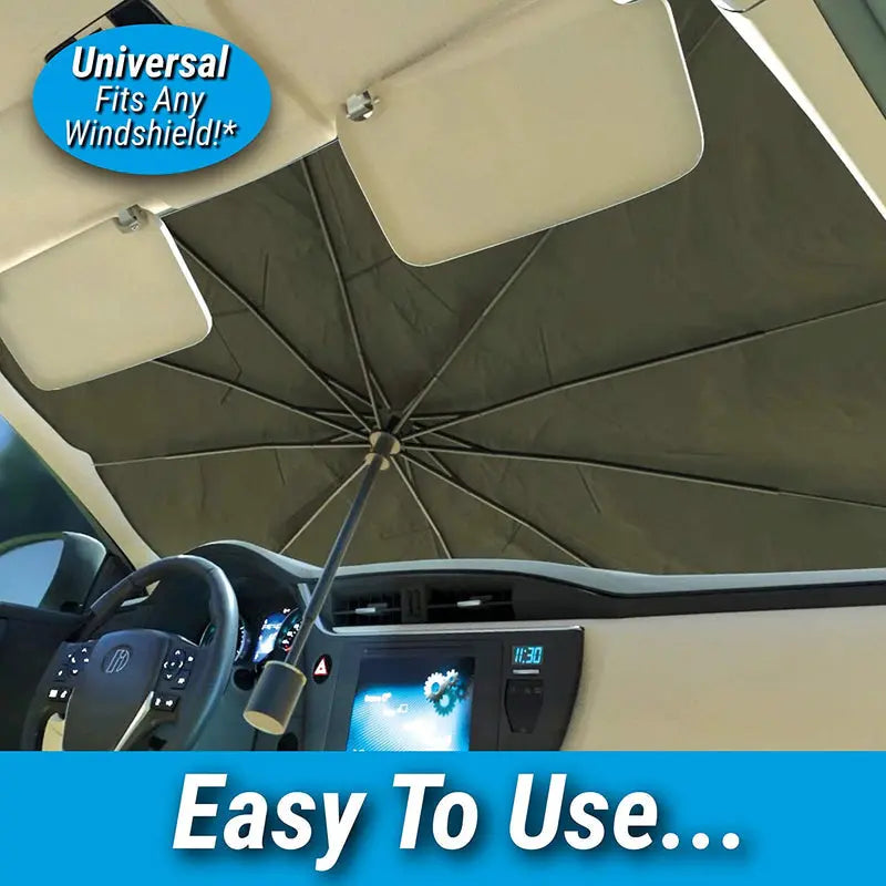 Car Windshield Sun Shade //مظلة شمسية قابلة للطي للسيارة - حماية قصوى من الحرارة//